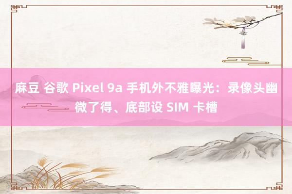 麻豆 谷歌 Pixel 9a 手机外不雅曝光：录像头幽微了得、底部设 SIM 卡槽